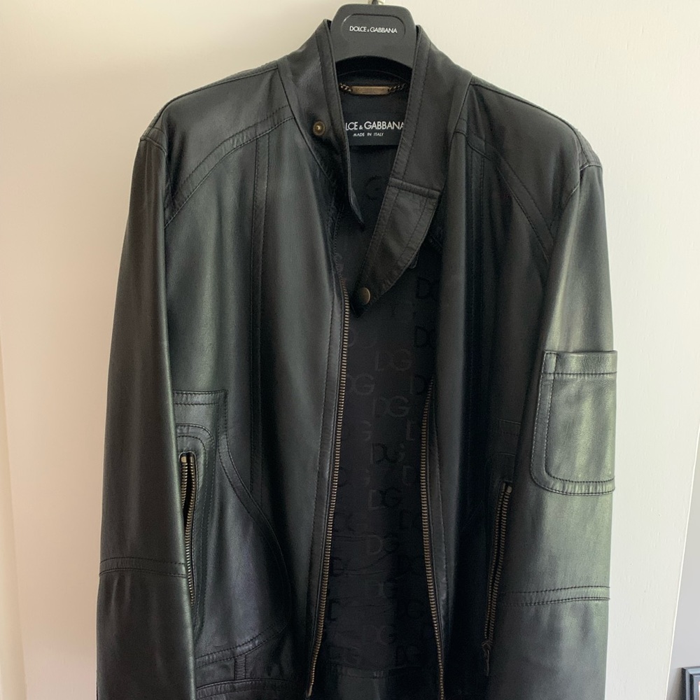 Dolce And Gabbana Leather Jacket.